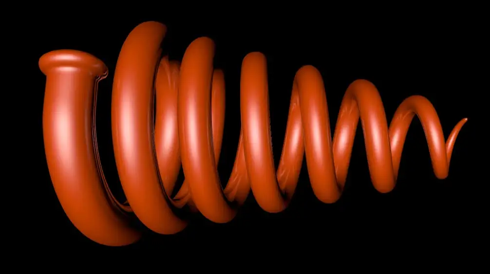 C4D挤压变形器制作螺旋造型工程文件 C4D EXPERIMENT 1