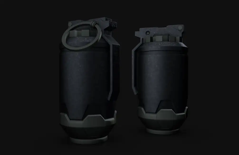 手榴弹C4D模型 grenade