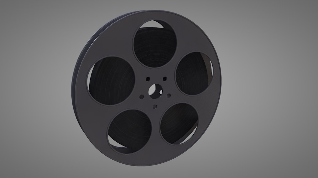 胶片电影放映机传动轴C4D模型 The movie projector