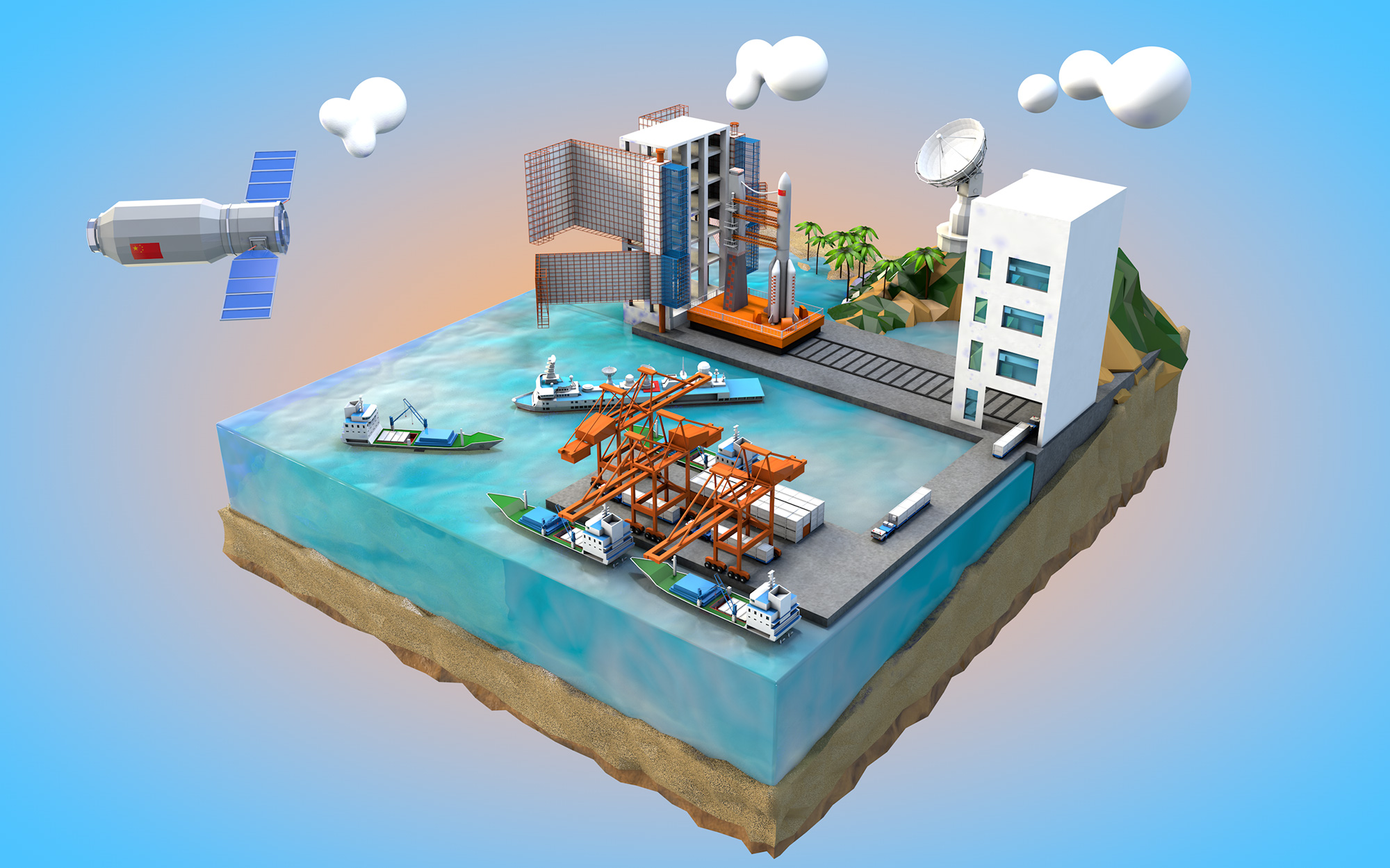 长征火箭练习 - C4D之家 - c4d