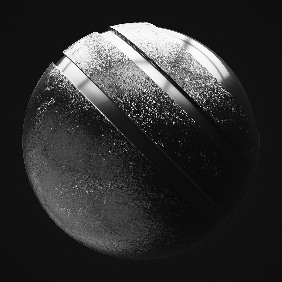 C4D实用工程第290季：黑色金属科幻圆球C4D工程文件 c4d project