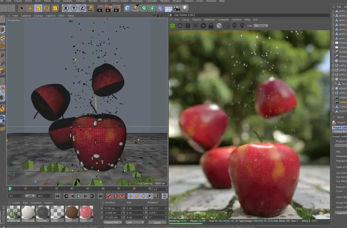 C4D创建一个真实的苹果模型（Octane渲染） How To Create A Photorealistic Apple