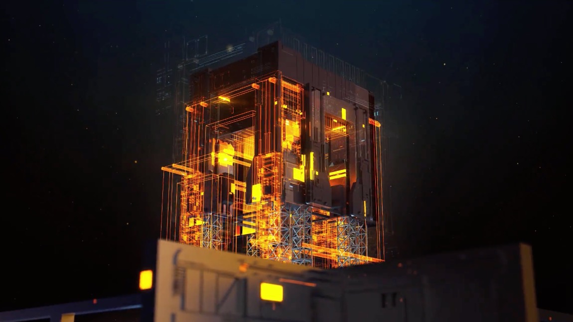 C4D+AE制作的科技建筑展示 Cinema 4d After Effects Abstract Tech Piece