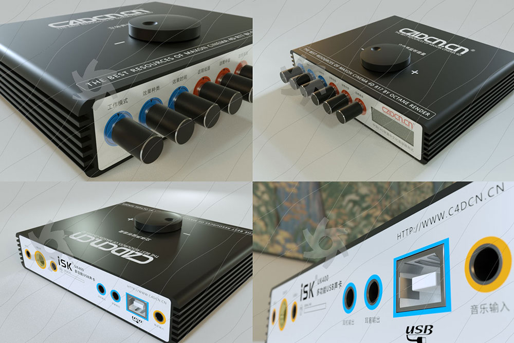 ISK 声卡C4D模型 Octane Renderer 渲染器 - C4D之家 - 201617f9t7osvbseuouuvv.jpg