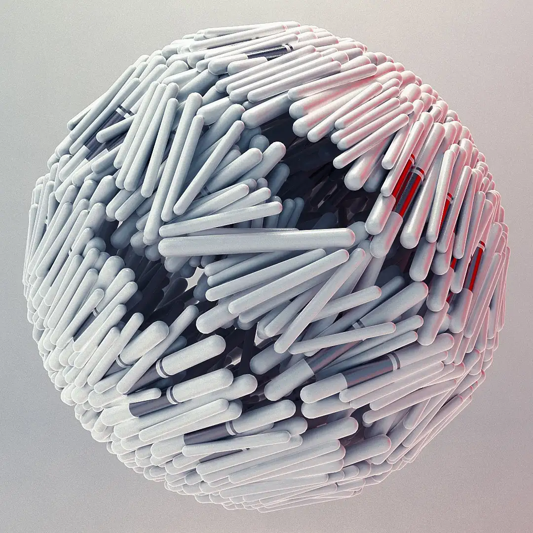 C4D实用工程第293季：科幻能量棒圆球汇聚动画C4D工程文件 c4d project