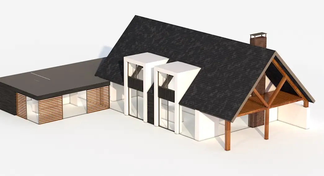 现代化时尚别墅C4D模型 C4D 3D Architecture Modern House
