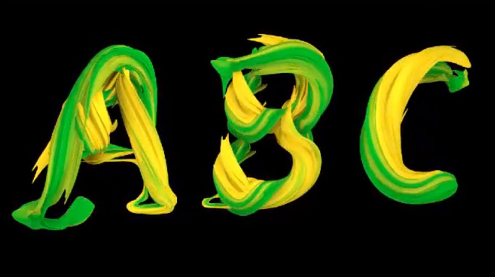 C4D涂鸦文字生长动画 Graffiti Text animation
