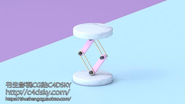 C4D机械IK绑定动画弹簧椅子教程Cinema 4D Tutorial - Intro to Mechanical IK Rigging