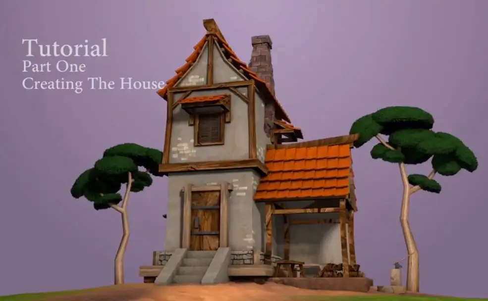 C4D制作一个卡通的瓦房教程 Cinema 4D Tutorial - Classic House