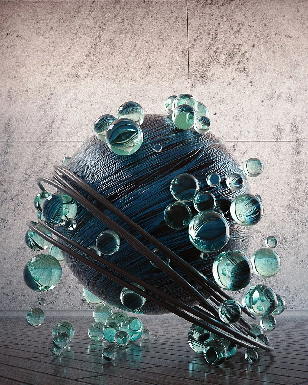 C4D实用工程第309季：滚动的弹性玻璃球动画C4D工程文件 c4d project - C4D之家 - [05-03-17]---Bounce.jpg
