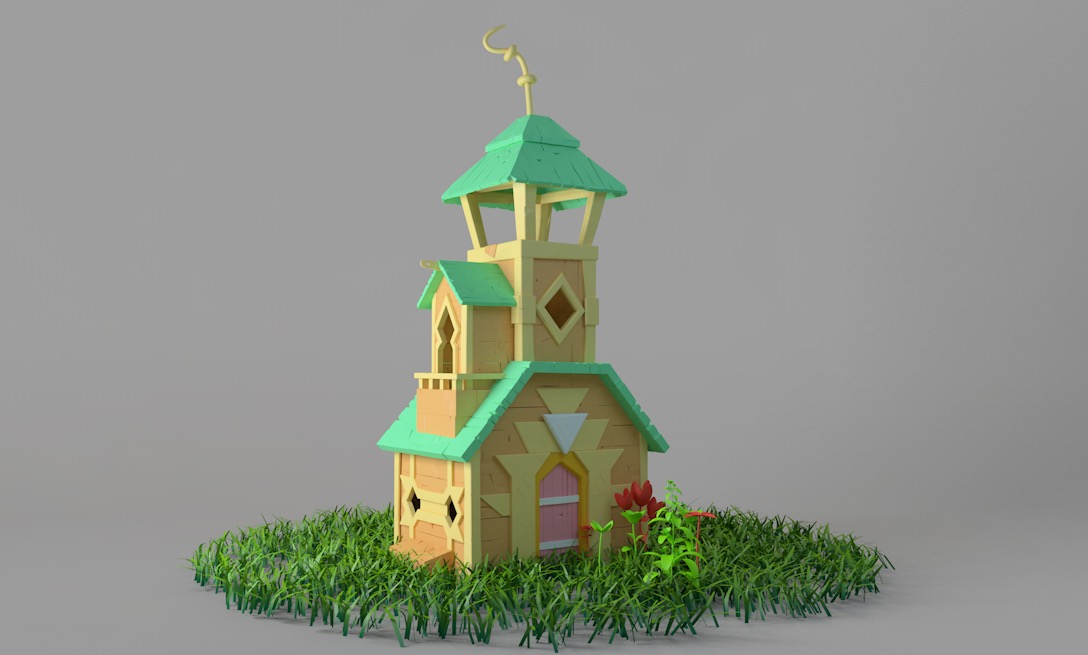 卡通房子 玩具小木屋C4D模型 Cartoon house - C4D之家 - cinema4d_ 2017-03-14 22.40.49.jpg