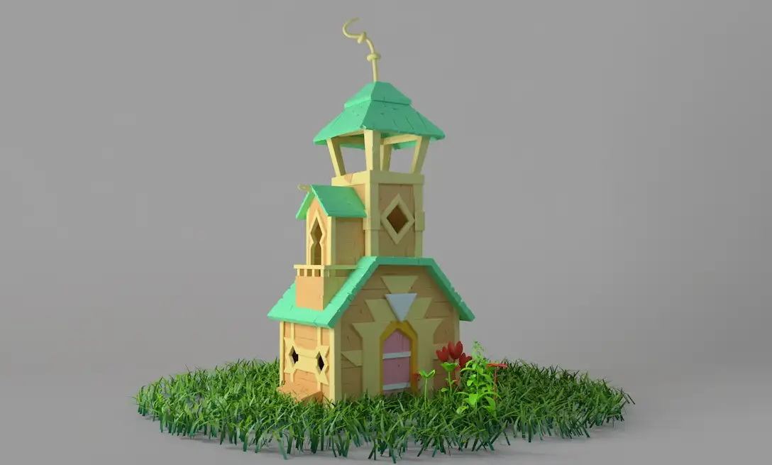 卡通房子 玩具小木屋C4D模型 Cartoon house - C4D之家 - cinema4d_ 2017-03-14 22.40.49.jpg