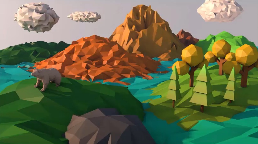 C4D低面景观模型创建教程 Low Poly Art в Cinema 4D - C4D之家 - cinema4d_ 2017-03-16 22.19.45.jpg