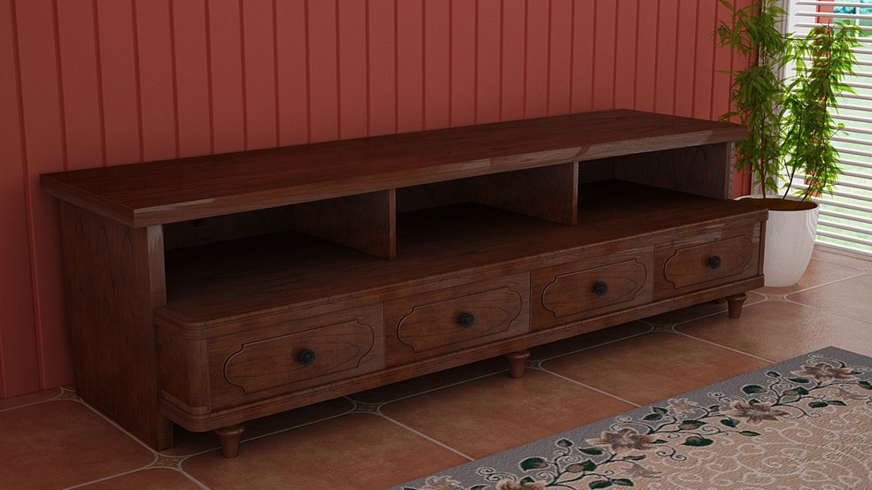 C4D VRAY室内实木家具渲染模型