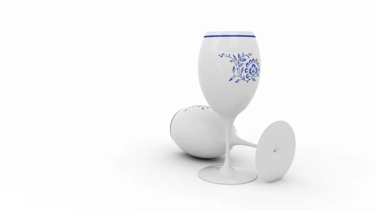 青花瓷高脚杯