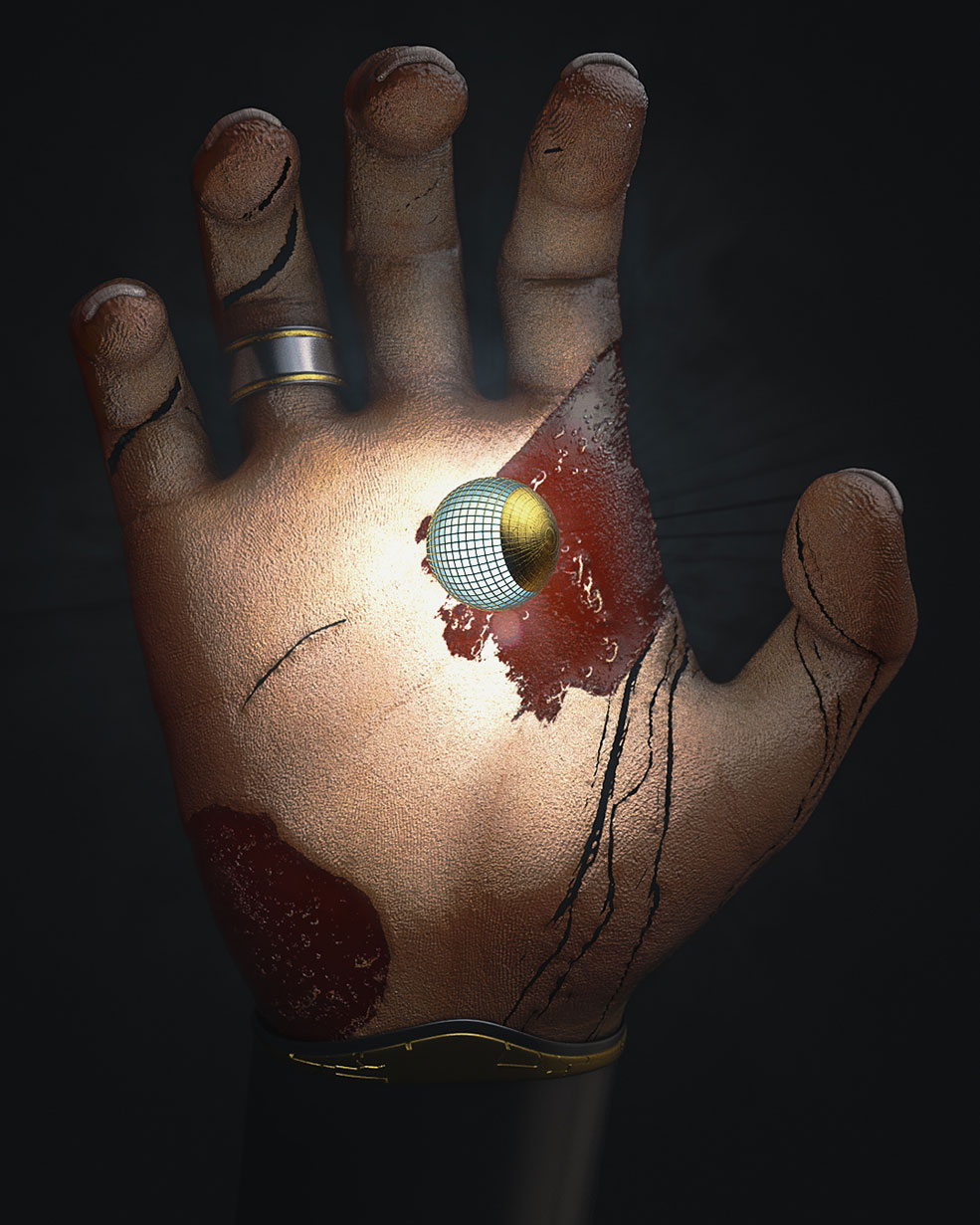 C4D实用工程第326季：手心里的能量球创意C4D工程文件 c4d project