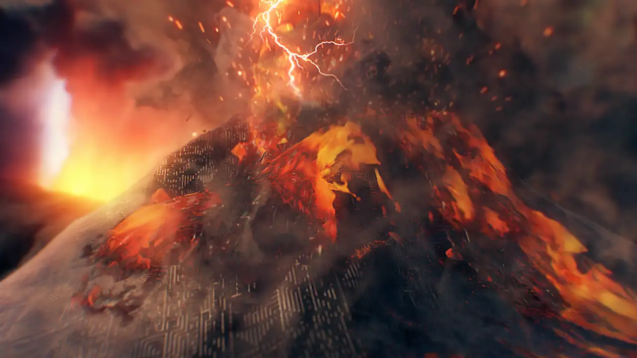 C4D+AE制作末日火山喷发特效场景