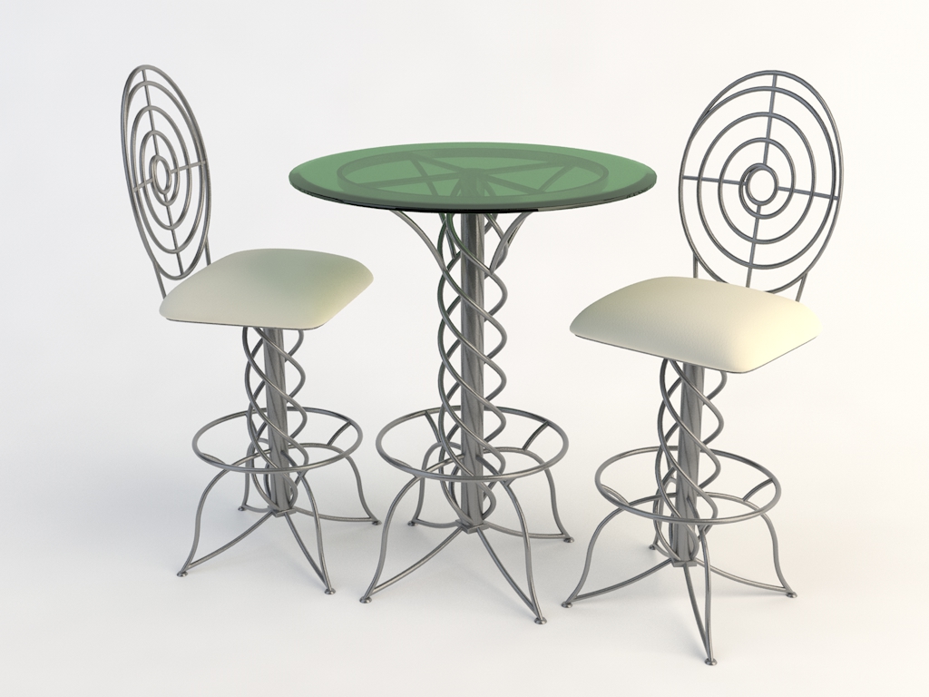 欧式铁艺桌椅 玻璃桌椅C4D模型 Tables and chairs -016 3d model - C4D之家 - 016.jpg