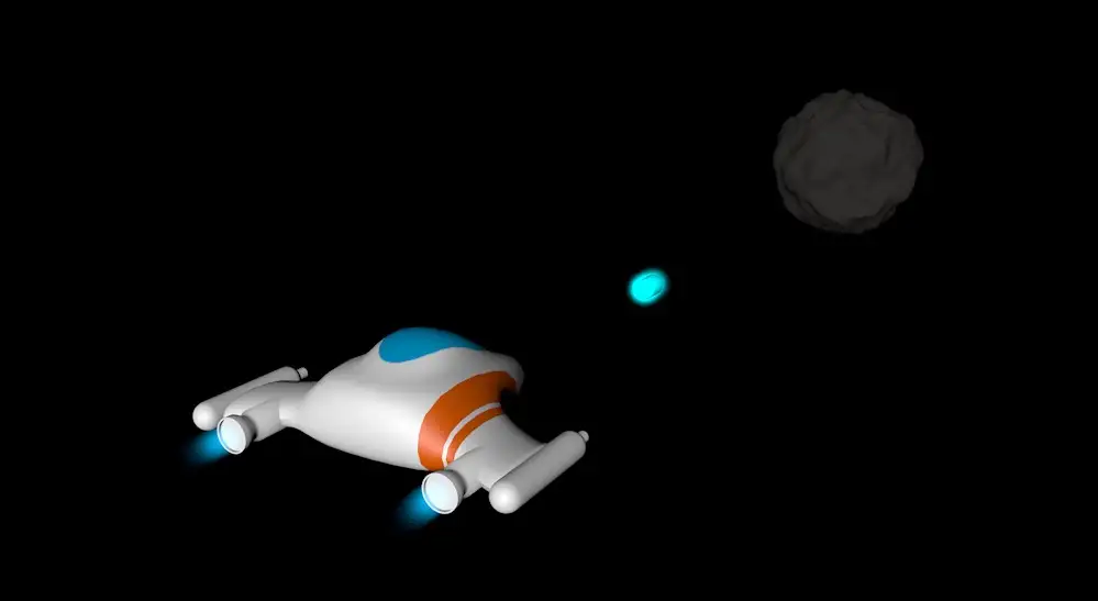 C4D卡通游戏飞船工程文件 spaceship pour shmup