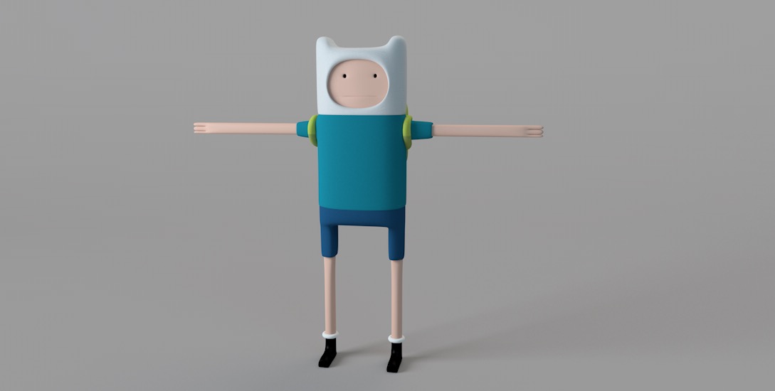 美国电视动画《探险时光》主角芬恩C4D绑定模型 Finn The Human - C4D之家 - cinema4d_ 2017-03-25 23.23.52.jpg