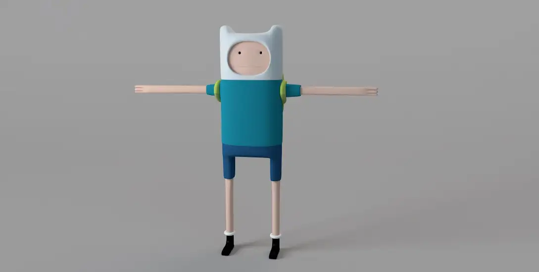 美国电视动画《探险时光》主角芬恩C4D绑定模型 Finn The Human - C4D之家 - cinema4d_ 2017-03-25 23.23.52.jpg