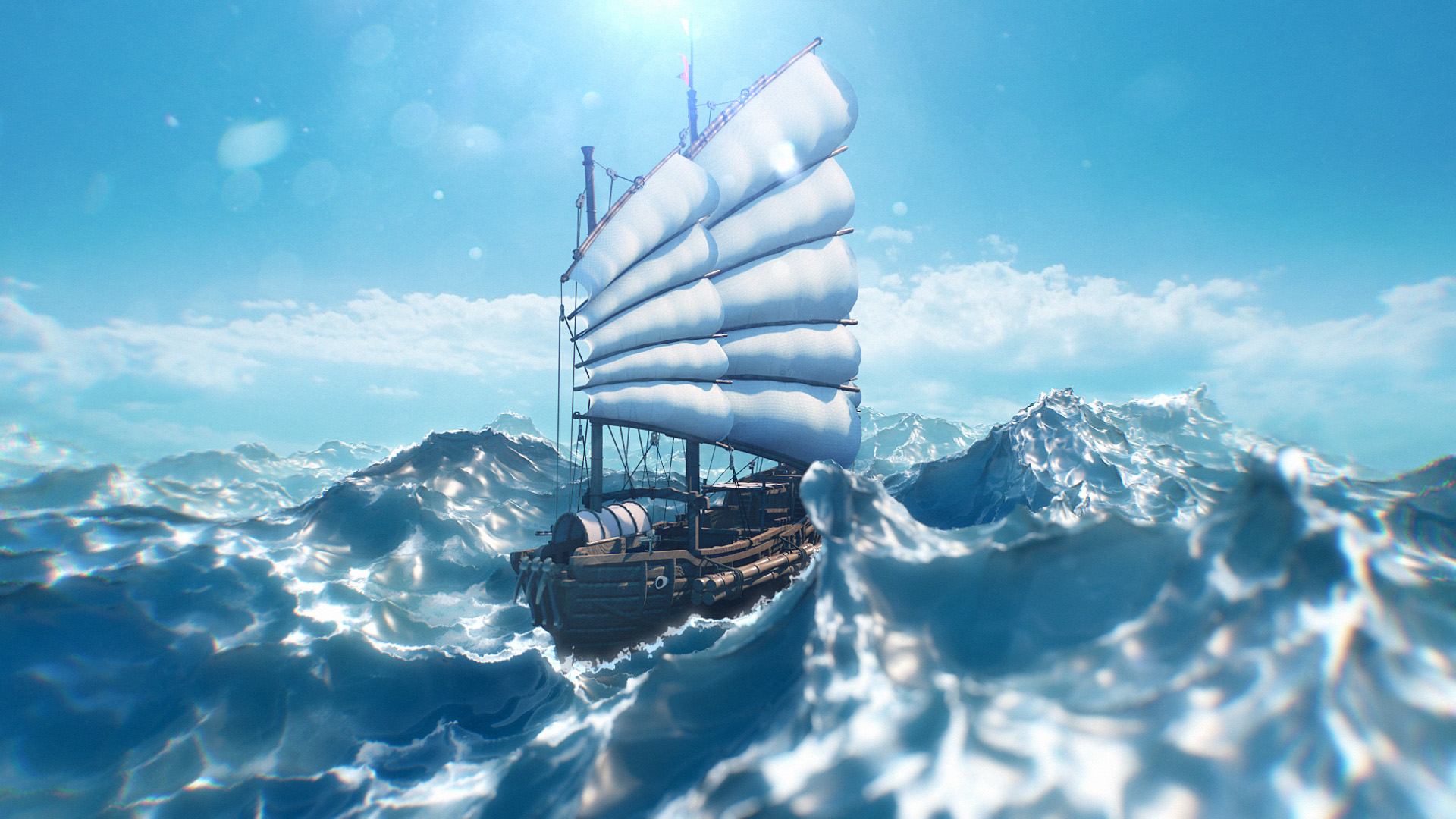 C4D海洋帆船效果 - C4D之家 - 海洋帆船.jpg