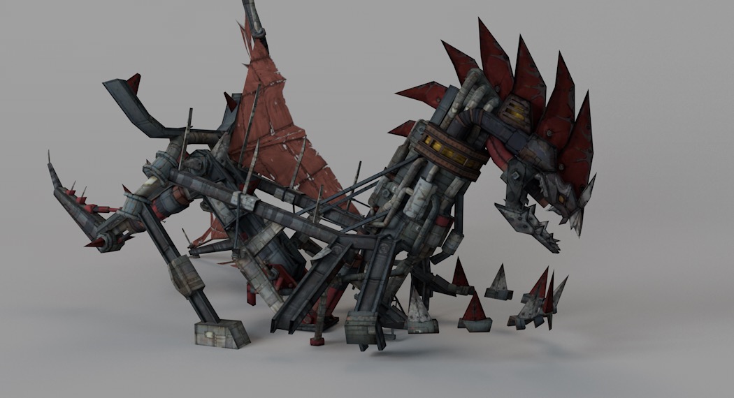 机械动物C4D模型 FreighterHDragon