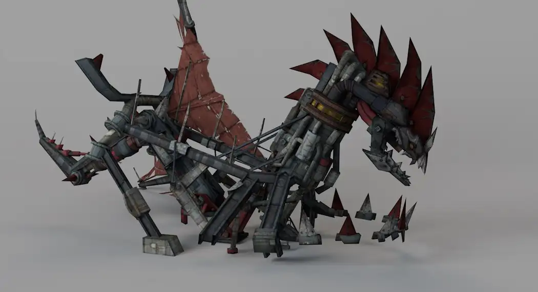 机械动物C4D模型 FreighterHDragon