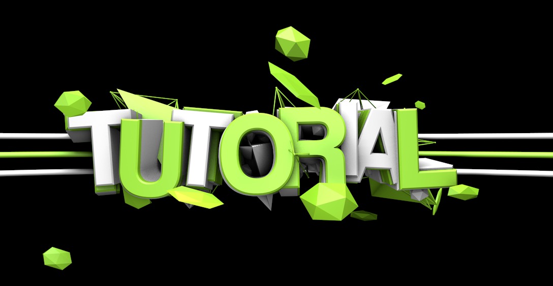 C4D教程“Tutorial”英文立体艺术字 Tutorial Abstract Text