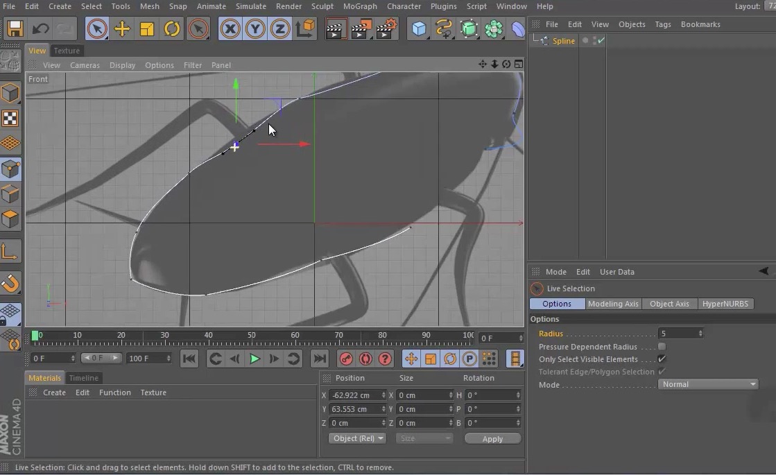 C4D画笔样条继续和停止的使用技巧 Continue spline