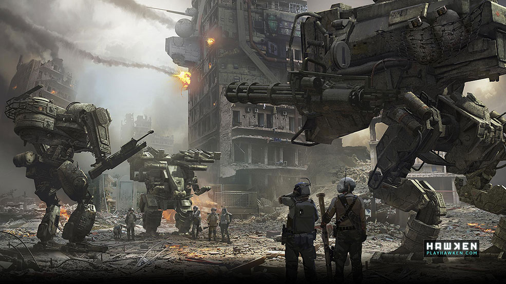 90套C4D机甲战争射击网游《机甲世界》Hawken角色动画模型合集 - C4D之家 - city-ruins.jpg