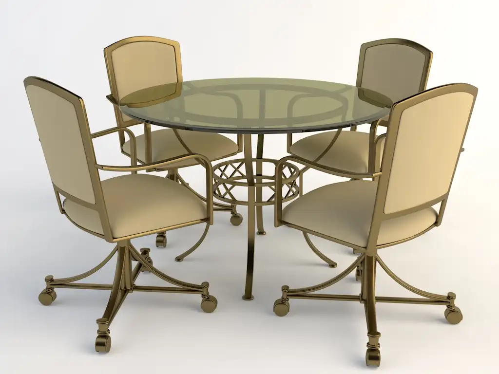 欧式铁艺桌椅 四人桌 圆桌 餐桌 玻璃桌椅C4D模型 Tables and chairs -050 3d model - C4D之家 - chairs-2.jpg