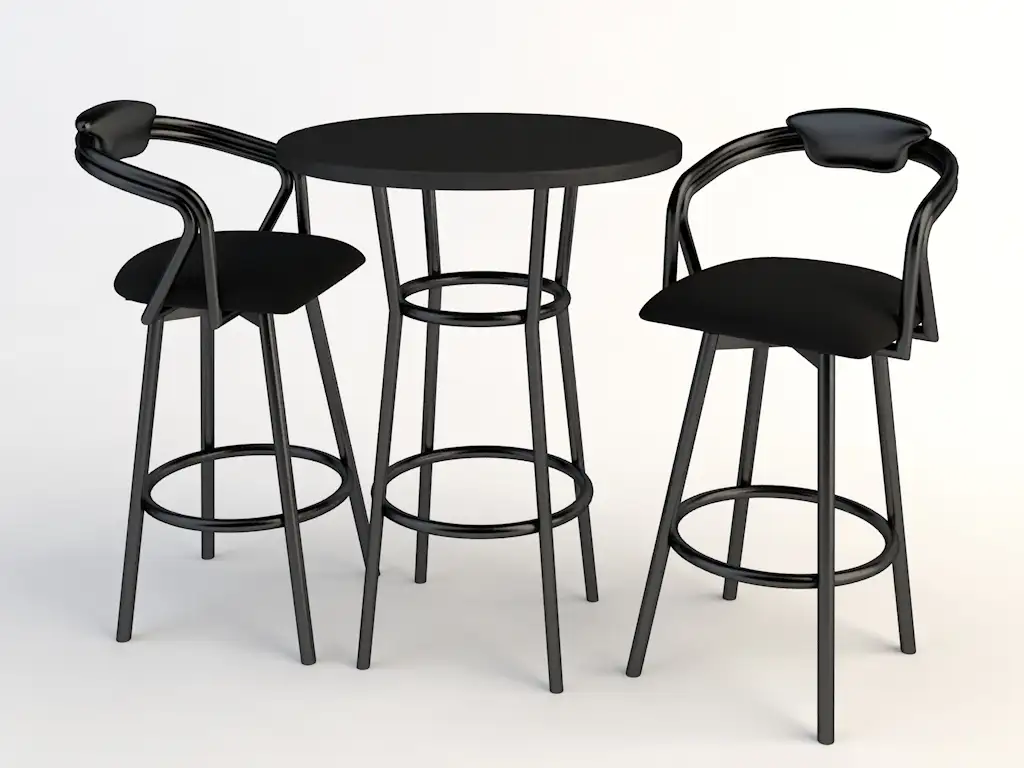 欧式铁艺桌椅 两人桌 圆桌 餐桌 休闲桌椅C4D模型 Tables and chairs -053 3d model - C4D之家 - chairs-2.jpg