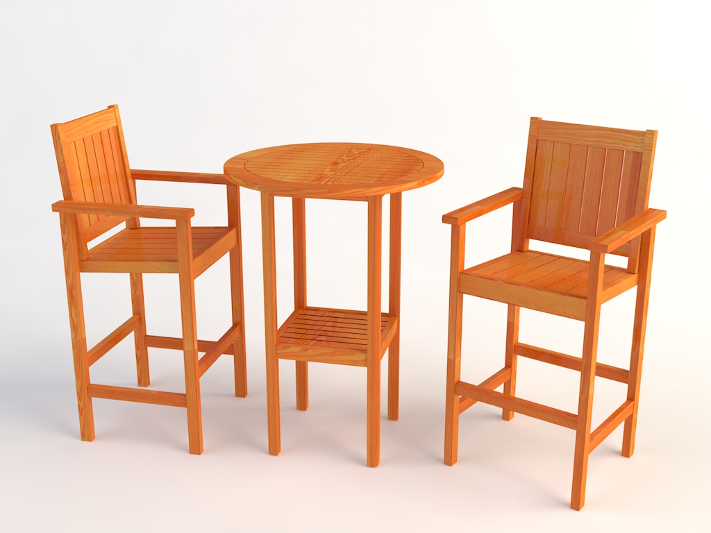 实木茶桌椅 休闲木桌椅C4D模型 Tables and chairs -056 3d model - C4D之家 - chairs-2.jpg