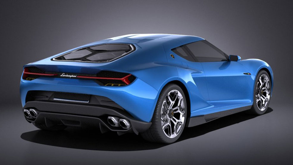 兰博基尼概念跑车C4D模型 Lamborghini Asterion LPI 910-4 Concept 2017 VRAY