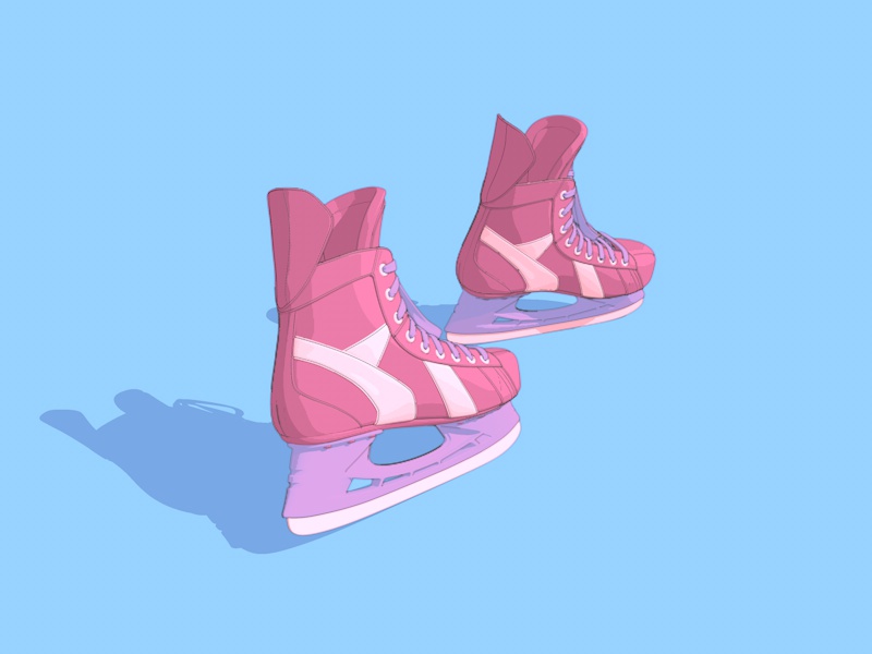 使用c4d预设物体渲染成卡通风 - C4D之家 - 轮滑鞋红.jpg