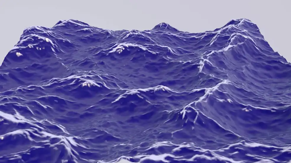 C4D模拟真实海面波浪教程 How to Create Realistic Waves using HOT4D Tutorial