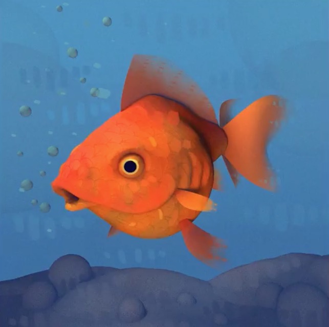 ZB+C4D+PS制作一条金鱼教程 Sculptris Cinema 4d Photoshop Goldfish Illustration