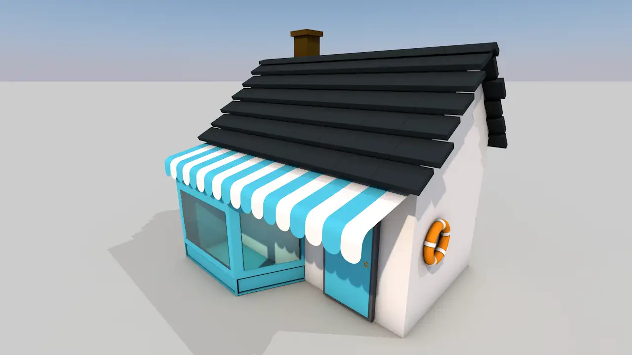 C4D制作低面房子基础