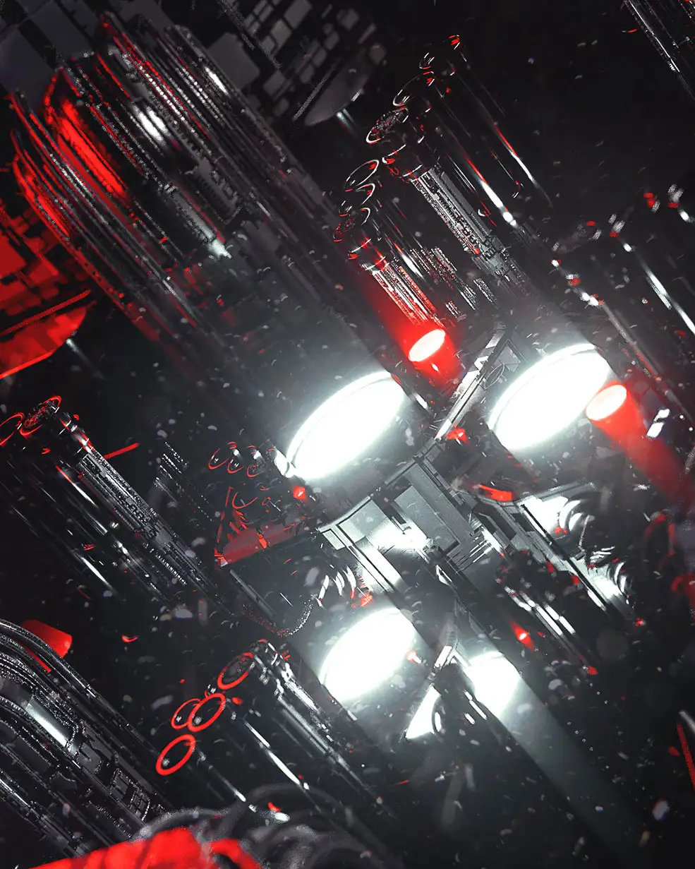 C4D实用工程第351季：科幻机械场景创意C4D工程文件 c4d project