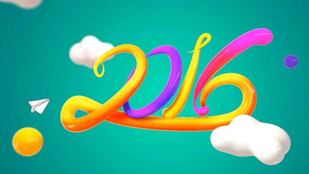 C4D利用样条约束制作彩色2016艺术文字中文教程