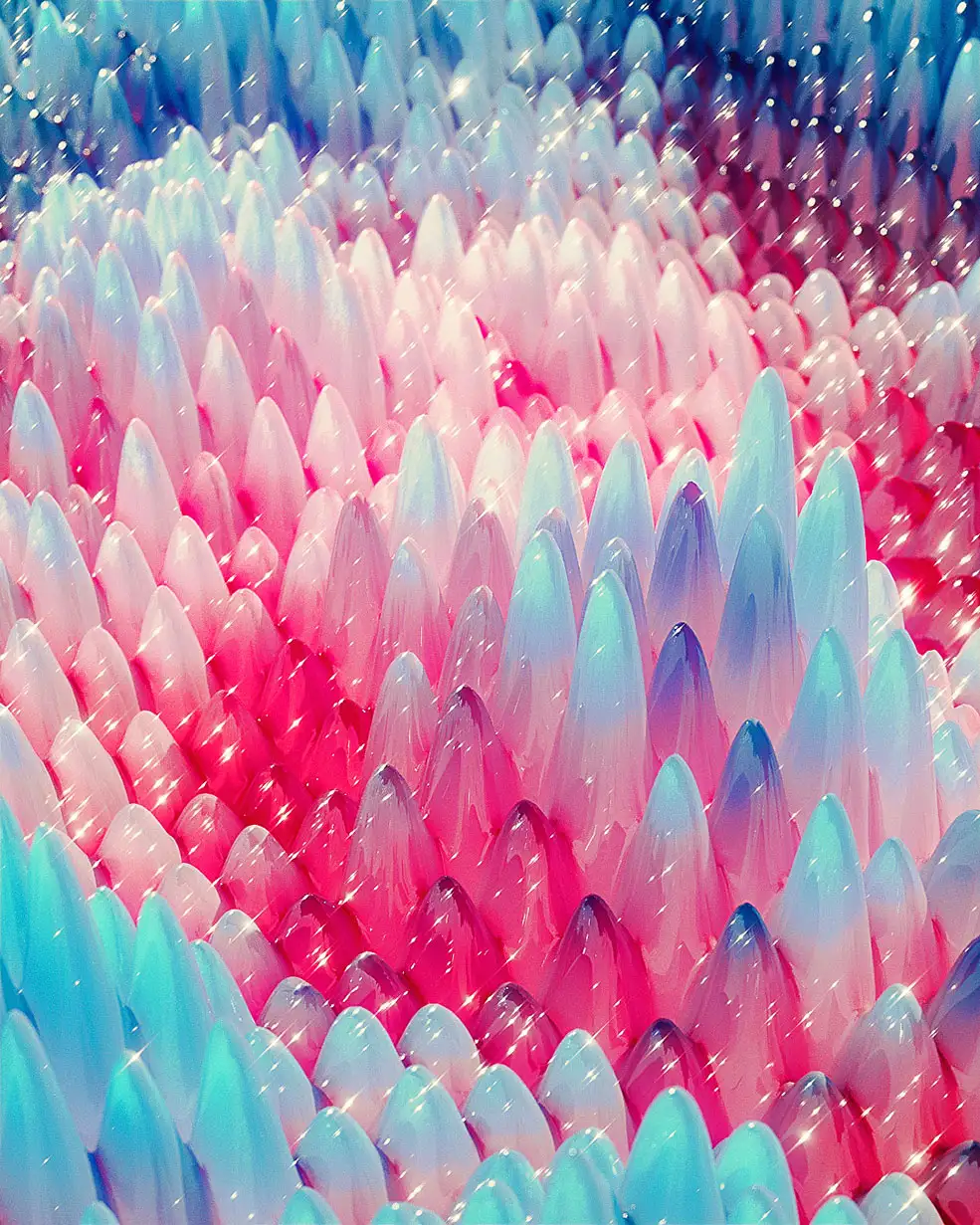 C4D实用工程第353季：半透明七彩生物晃动动画C4D工程文件 c4d project