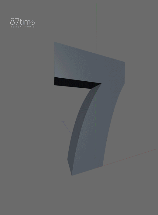 C4D数字7刺破特效海报制作中文教程 87Time C4D教室 - C4D之家 - 58F225F00056EFBD6BF1AD3A84B989FA.gif