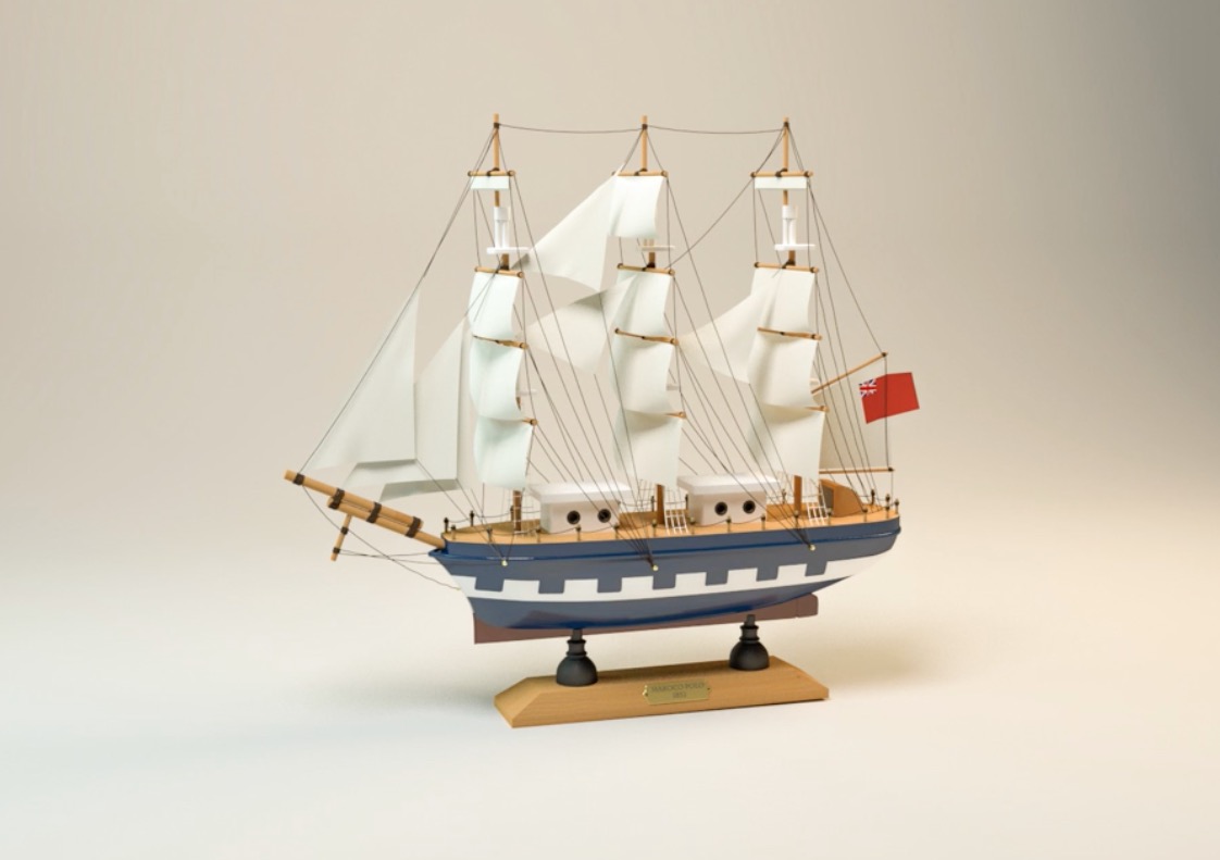 C4D帆船建模视频教程（快进视频）Sailing modeling
