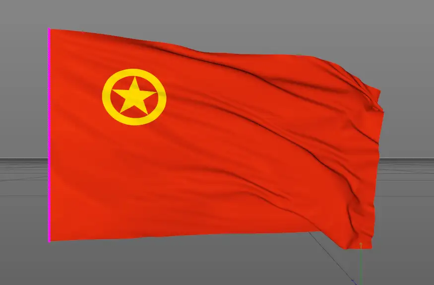 C4D团旗工程风力较好 - C4D之家 - 团旗素材03.png