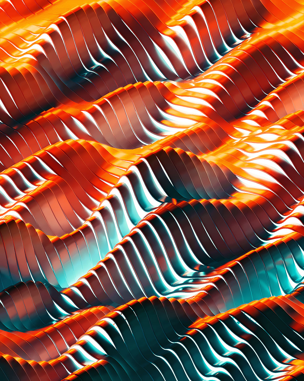 C4D实用工程第363季：波浪抖动的条带动画C4D工程文件 c4d project
