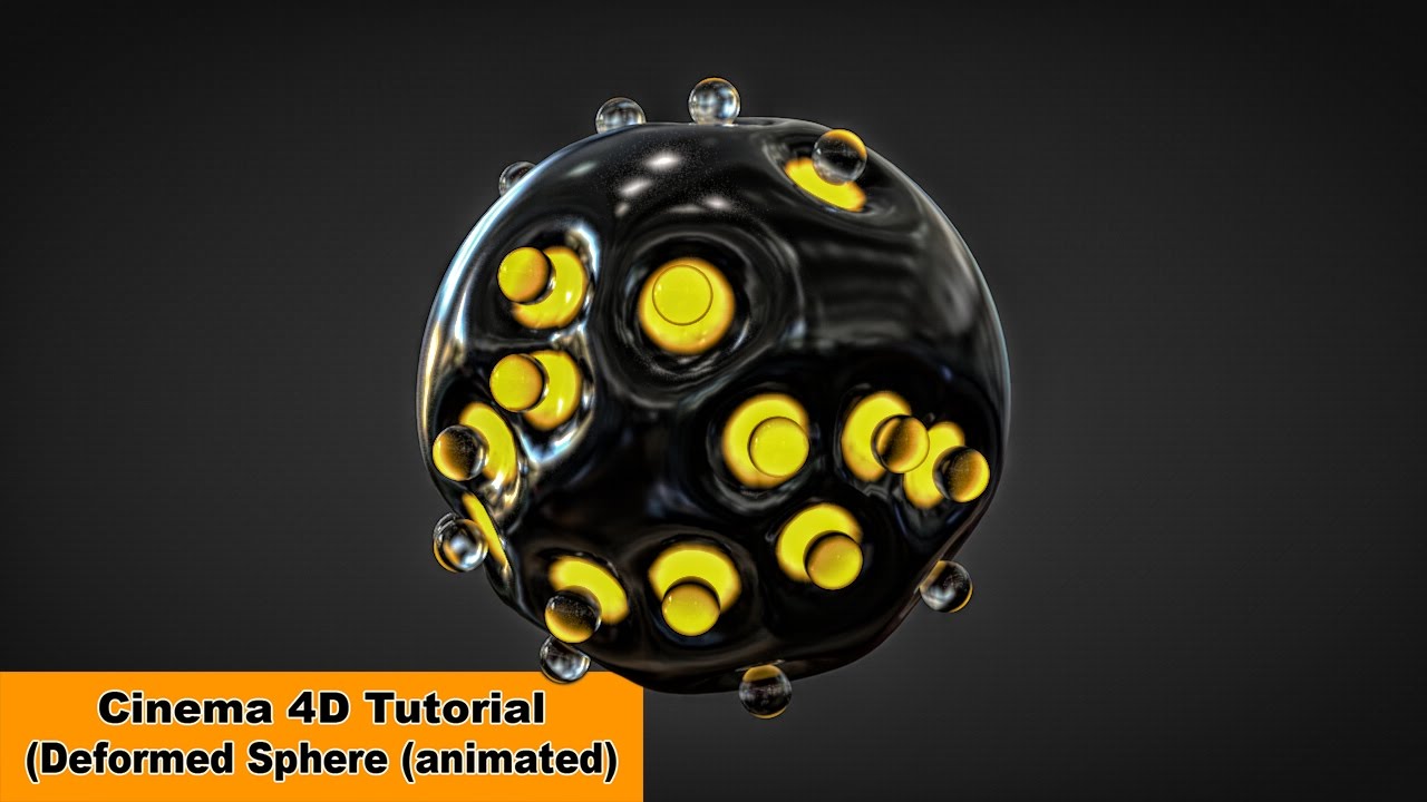 C4D球体变形动画视频教程（包含工程文件） Animated Deformed Sphere