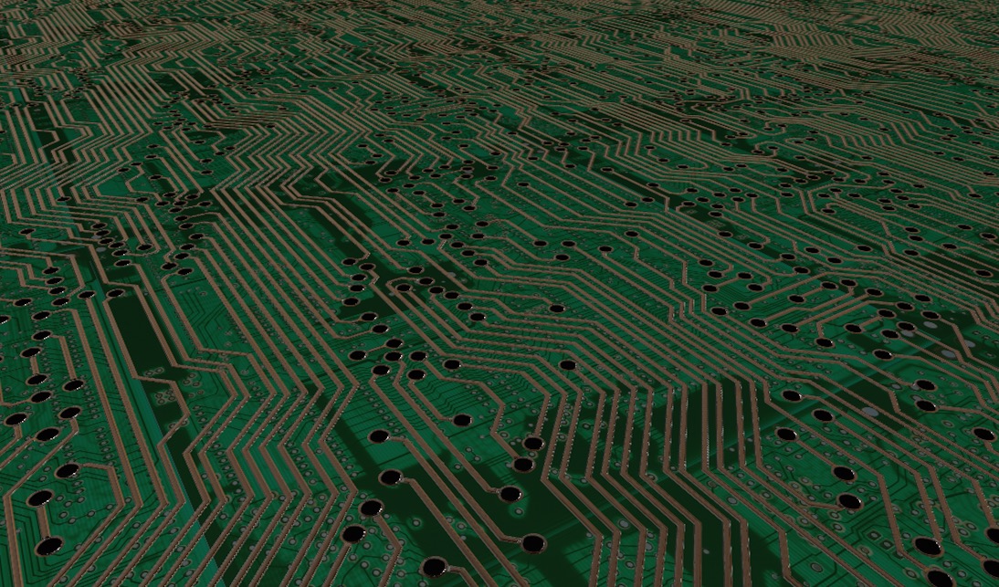 C4D电路板无限拼接贴图 Circuit board