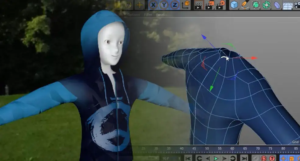C4D连帽衫衣服建模贴图教程（英文）Cinema 4D Clothes Hoodie Modeling Texturing
