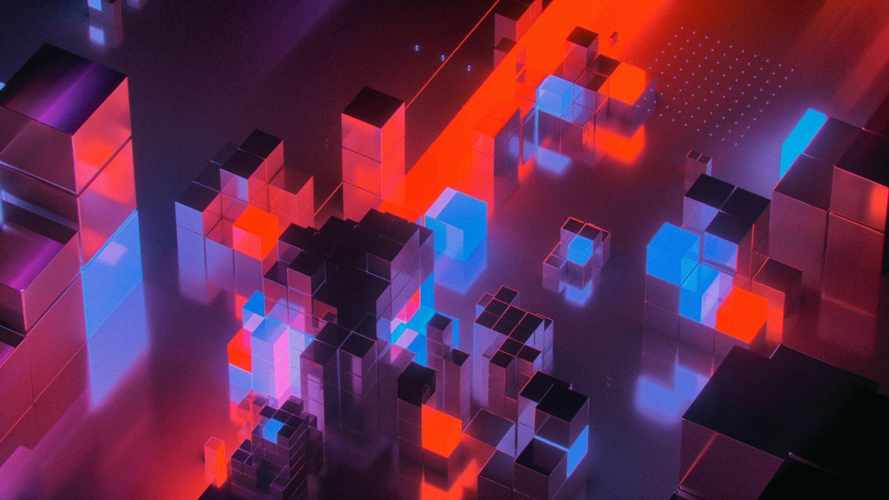 C4D方块生长循环动画工程 Cube growth cycle animation project